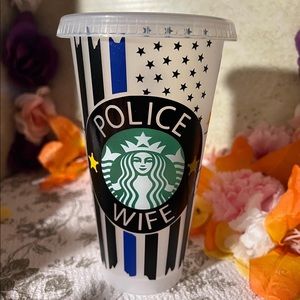 Police wife custom made Starbucks cup